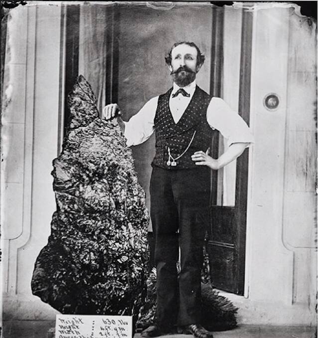 Gold icon: Bernhardt Holtermann pictured with his giant nugget in 1872. 