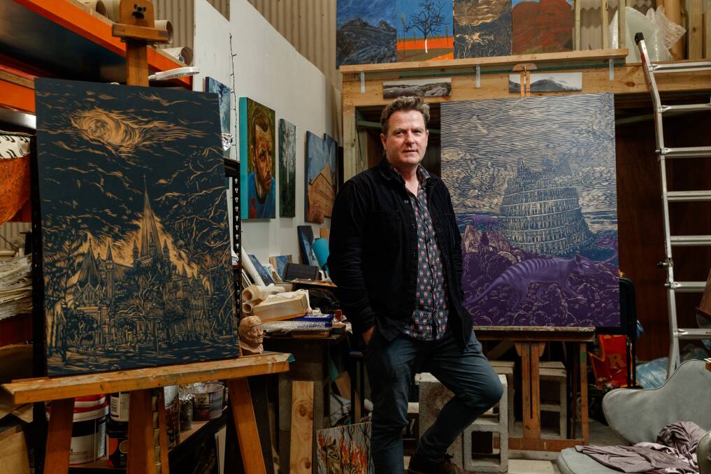 Newcastle artist Graham Wilson, who will have a newly-commissioned work for Upriver Downriver. Picture by Max Mason-Hubers