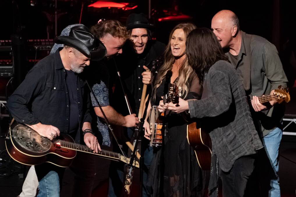 BRINGING IT CLOSE: Kasey Chambers and her band at the Civic Theatre on June 22. Picture: Paul Dear
