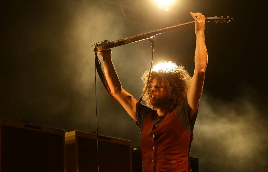 ON A ROLL: Andrew Stockdale, of Wolfmother, at Groovin The Moo Maitland in 2015. Picture: Marina Neil