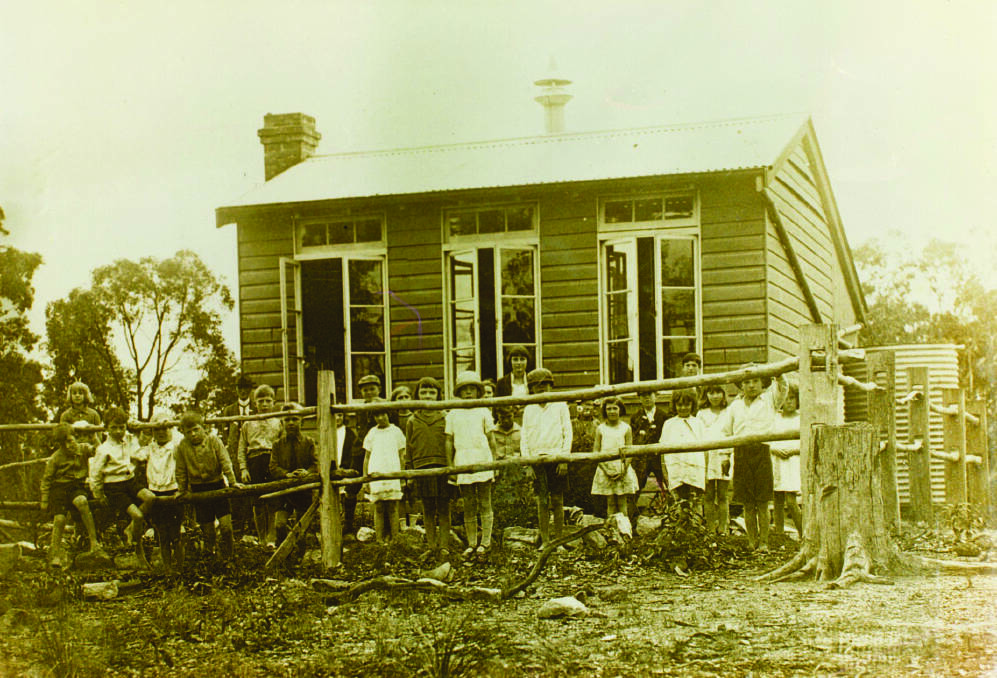 The way we were. Picture shows the old Morisset East School, about 1933, which Ena Harries later attended. Picture by Beth Clary
