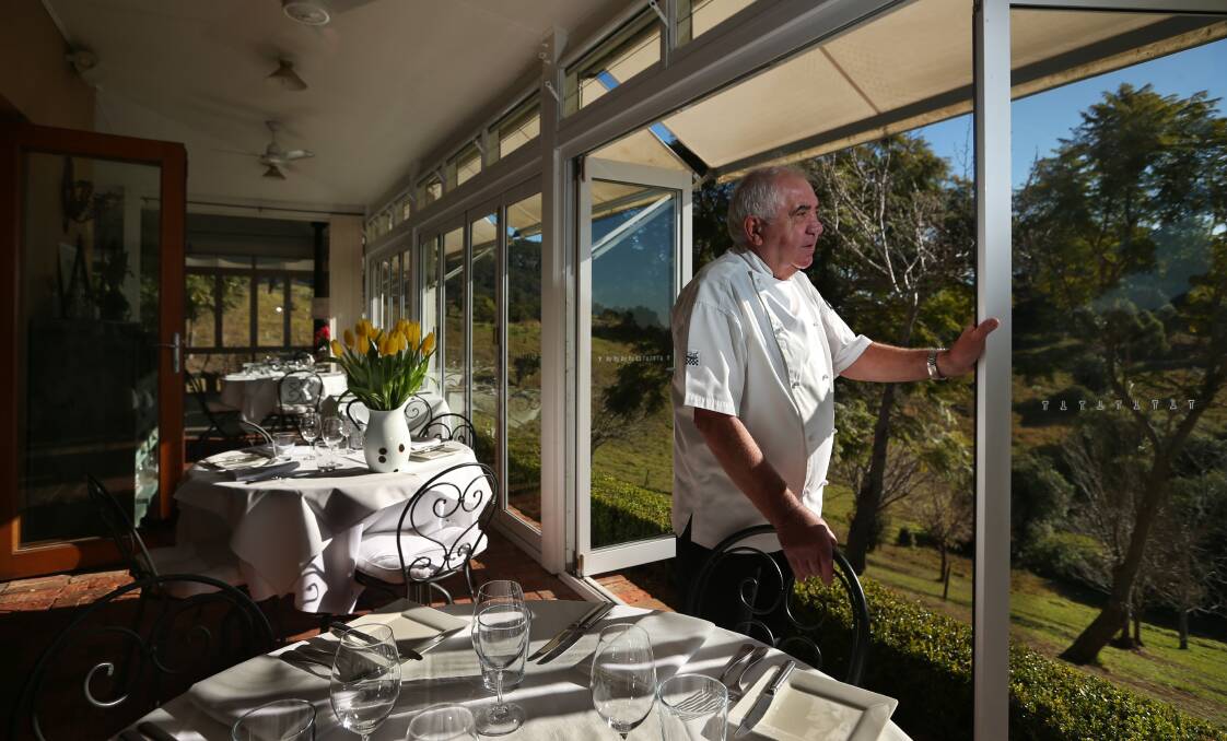 SURROUNDED BY VINES: Robert Molines, of Bistro Molines at Mount View. Picture by Simone De Peak