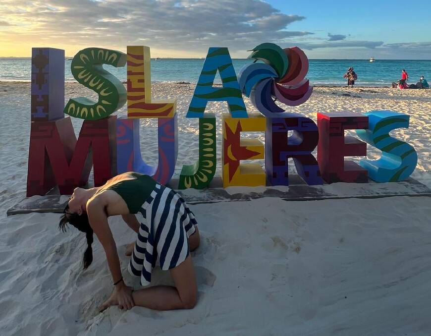 Covid time out: Alex Morris unexpected found herself on a Mexican holiday in Isla Mujeres.
