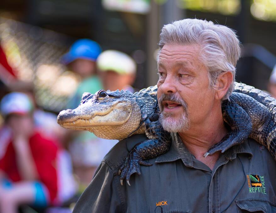 Bring it own: Mick the Ranger at Australian Reptile Park at Somersby