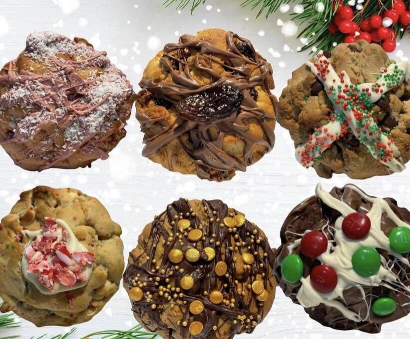 The Christmas cookies gift pack contains six giant 200g New York-style loaded cookies.