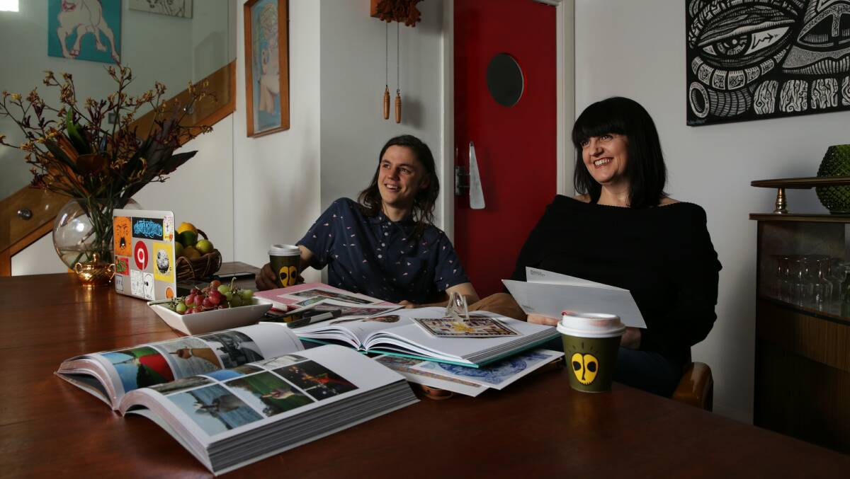 BOND: Jody Robinson at home in Islington with her son, Quinn. Her art studio is where the pair chat about all things creative, with a cuppa in hand.  Picture: Simone De Peak