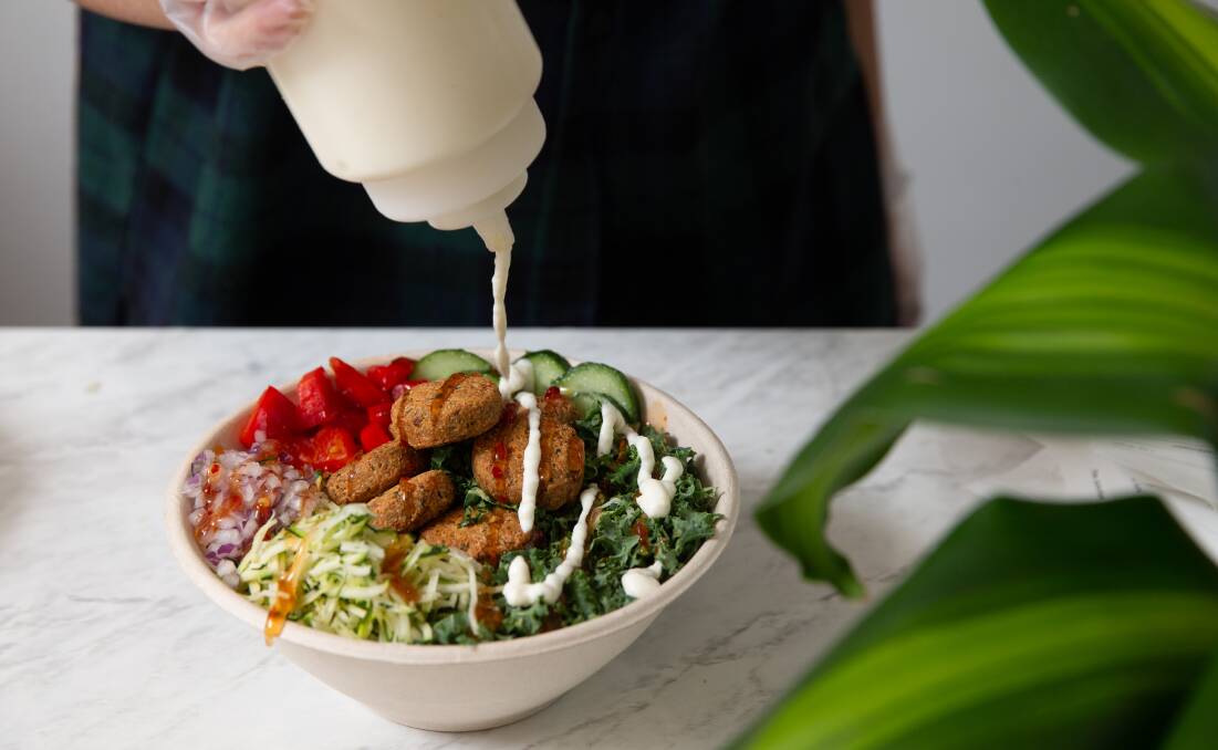 NUTRIENT DENSE: The falafel salad bowl.