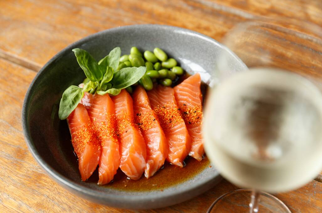Superb: Atlantic salmon sashimi. Picture: Max Mason-Hubers