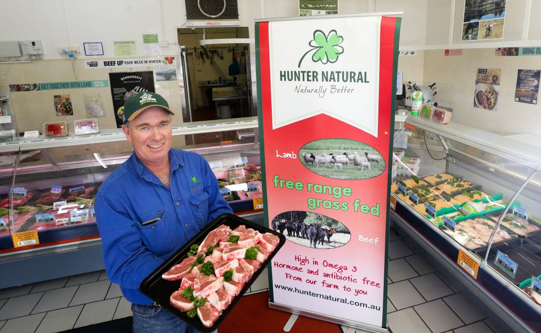 Making it work: Dave Carter in his Morpeth Butchery shop. Picture: Jonathan Carroll
