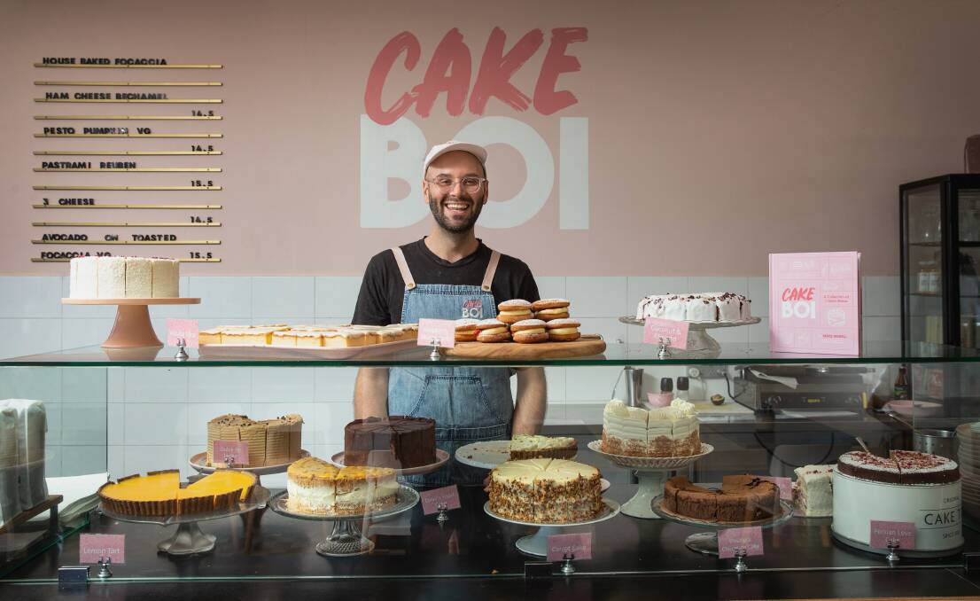 Reece Hignell in his Cakeboi shop in Hamilton. Picture by Marina Neil