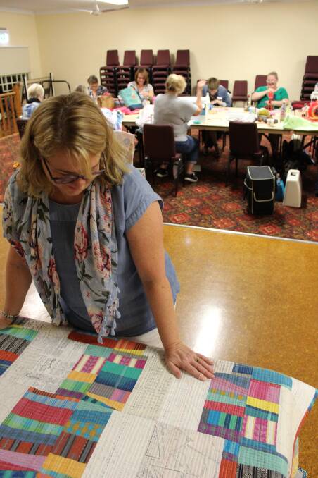 Novocastrian Quilters: The monthly Tuesday night meeting at New Lambton Community Centre. Picture: Judith Whitfield