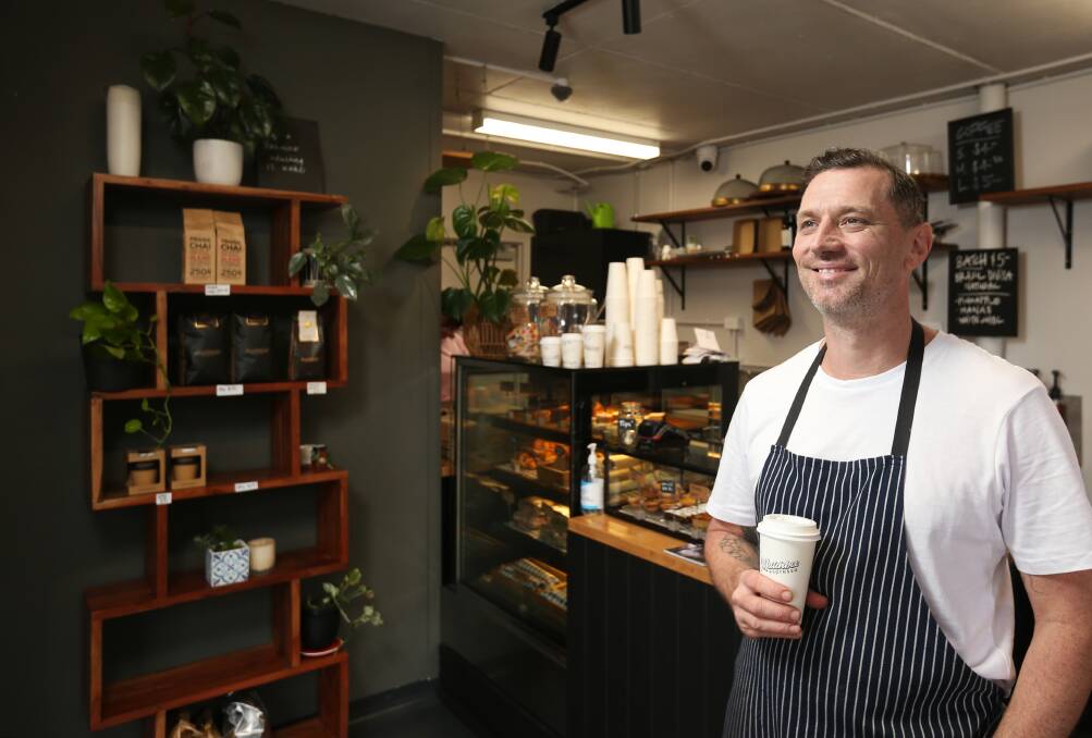 SAY HELLO: Adrian Coffey, owner of Matchbox Cafe in Lambton. Picture: Simone De Peak