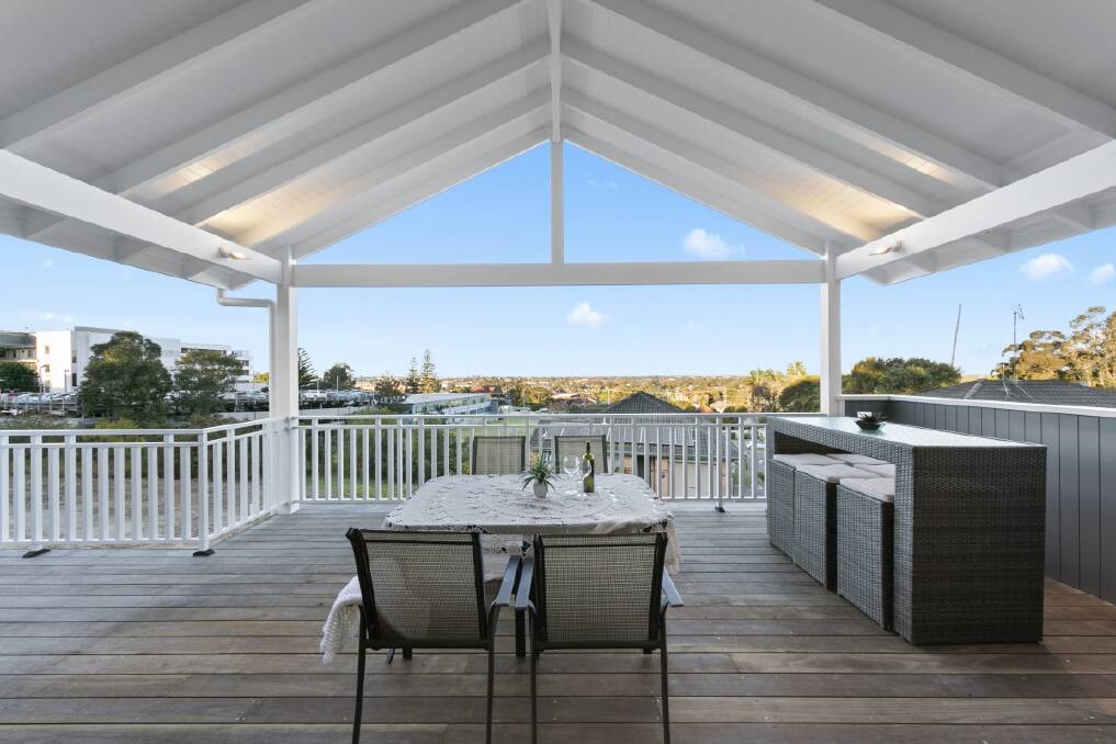 Magnificent city views from the Dunns' Waratah pole home.