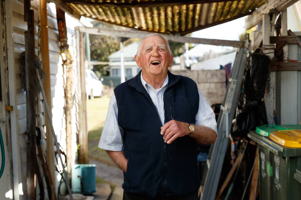Home sweet home: Tony Hopkins, 74, has lived in Carrington his entire life. His dad, Ernie, began as coal trimmer and transferred to the cranes. Picture: Max Mason-Hubers