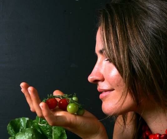 Good food: Bec Bowie, in a 2009 photo shoot about Estabar's commitment to good local produce. Picture: Kitty Hill