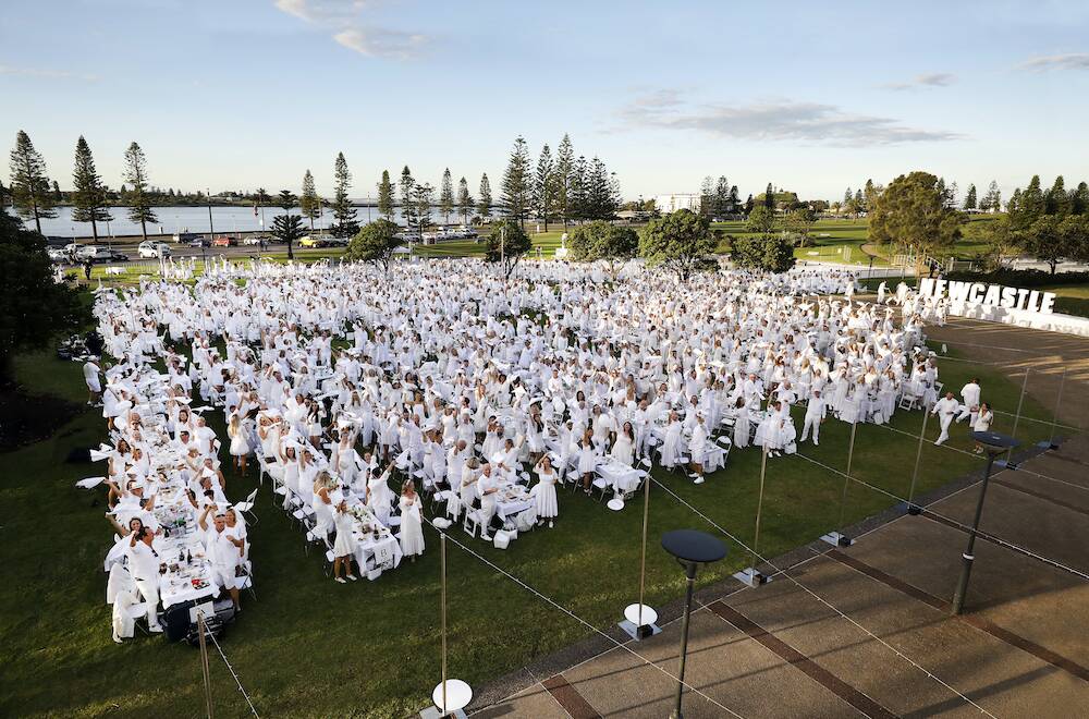 The 2022 Diner en Blanc in Newcastle. Picture by Chris Elfes