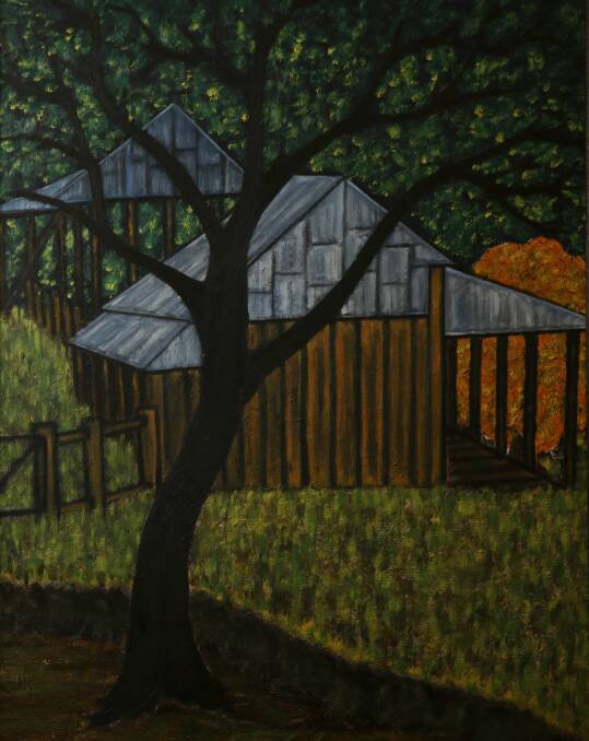 The beginning Old Shed Happy Valley,  by Max Watters, won the local division of the 1964 Muswellbrook Art Prize.