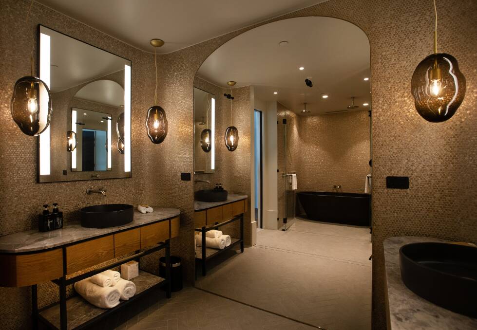 The Kingsley Suite: The luxurious accommodation unit includes the only bathtub in the hotel. Picture: Marina Neil