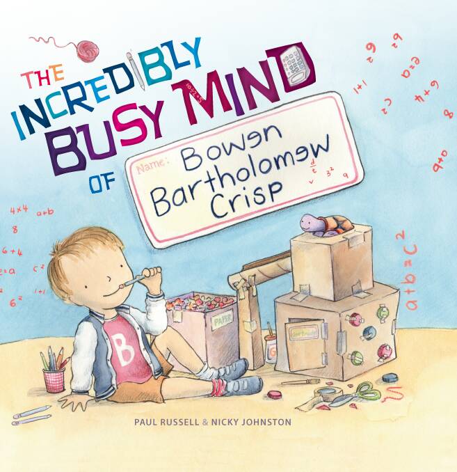 Out soon: The Incredibly Busy Mind of Bowen Bartholomew Crisp, published by EK Books.