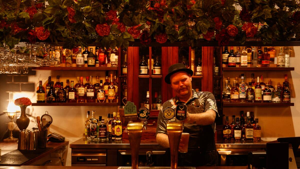 What will you have: Bartender Lorcan Rowley at The Rum Diary Bar, home to more than 200 varieties of white, brown and spiced rum. Picture: Max Mason-Hubers