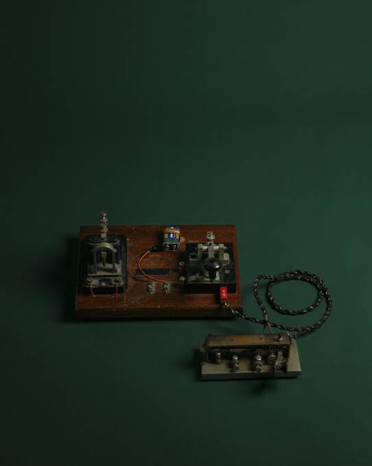 The real deal: Harold Franks' Morse Code machine. Picture: And Then Photography Agency