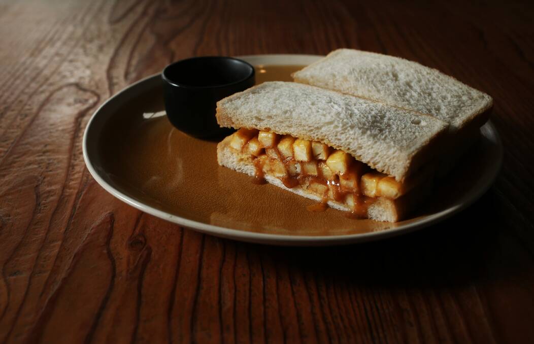 TRADITIONAL: The Edwards' version of the chip butty is finished with house-made chicken gravy. Picture: Simone De Peak
