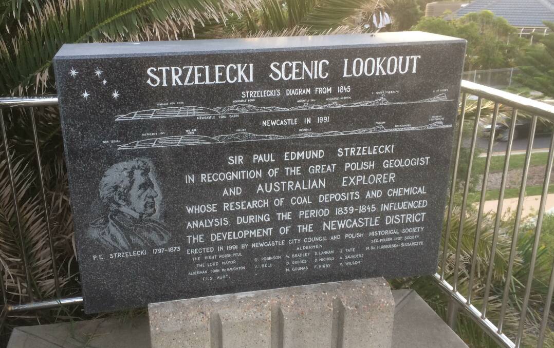 Tribute: Strzelecki Scenic Lookout monument on The Hill honours a great explorer.