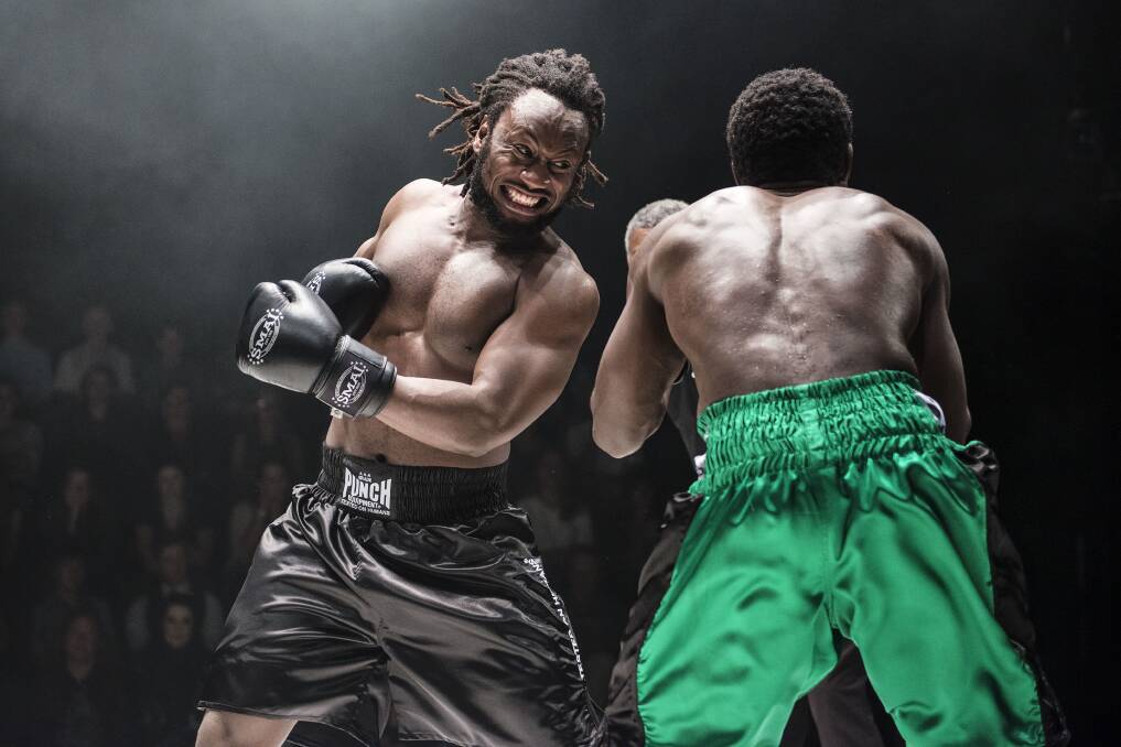 DUELLING DUO: Brothers Pacharo and Gideon Mzembe play boxers and refugees in Future D. Fidel's powerful Prize Fighter. Picture: Dylan Evans