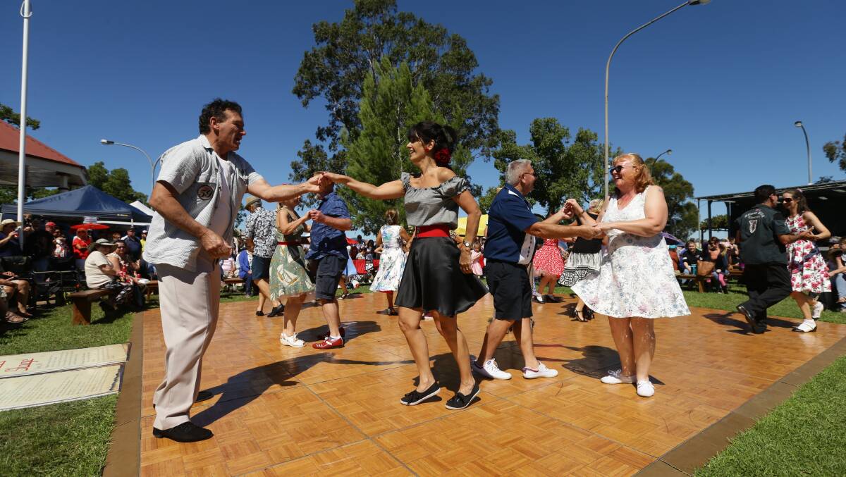 TURN BACK TIME: Rock 'n' roll dancers at the 2019 Kurri Kurri Nostalgia Festival, the last time dancing was allowed at the festival. Picture: Jonathan Carroll