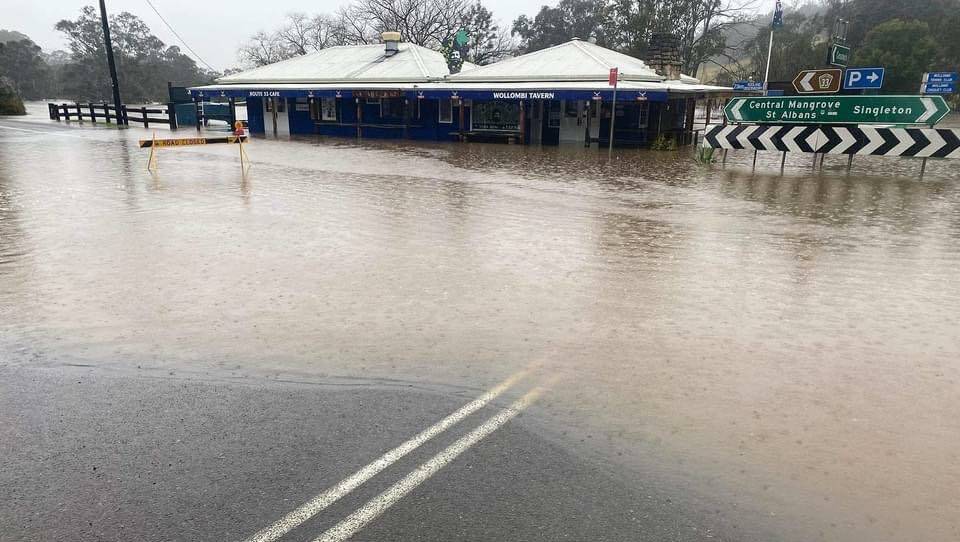 GOING UNDER: The Wollombi Tavern at lunchtime on Tuesday. Picture: Tim Usher (via Wollombi Tavern on Facebook)