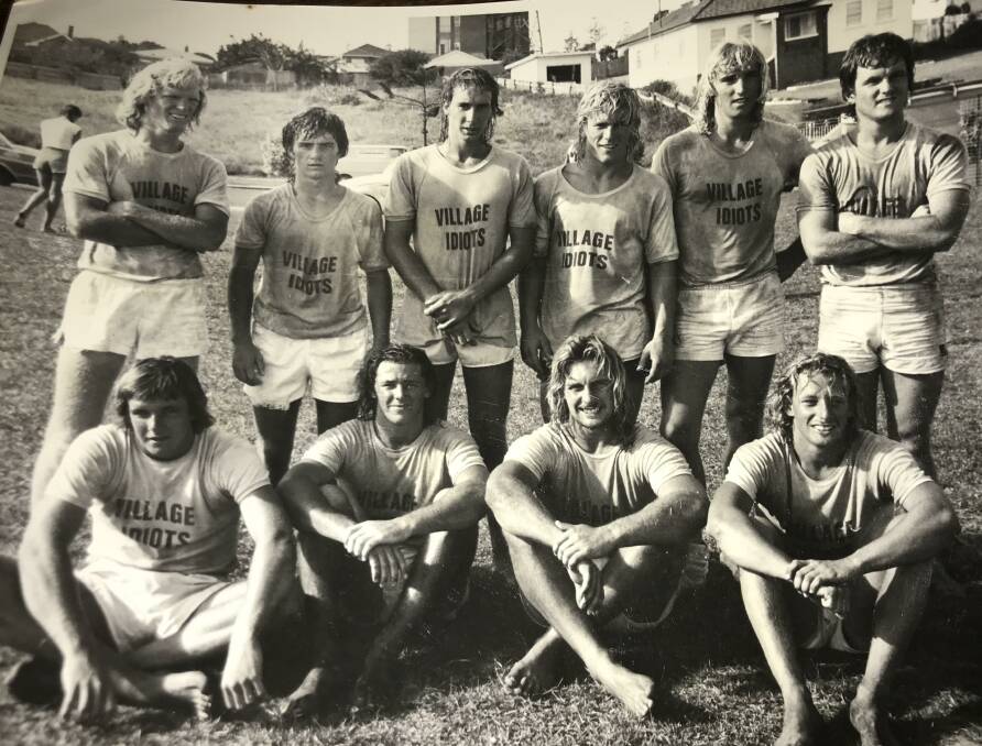The Village Idiots of 1977 (back from left) Skip Bell, Tony Hinton, Glen Barlin, Alwyn Cann, Gary Warwick, Mark Ryan. Front Brett Connolly, Steve Range, Andrew Holden and Lee Barlin.