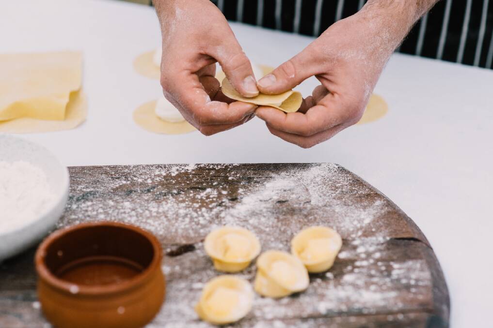 How to shape the tortellini. Picture: Dominique Cherry