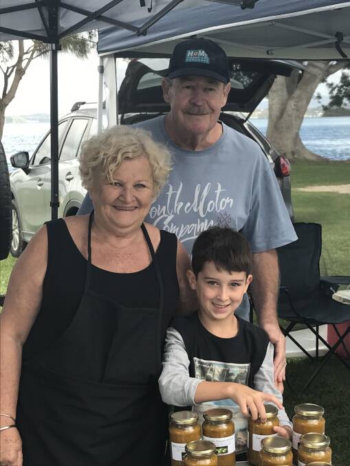 PETE'S PICKLES: Peter Jenkins, Helen Jenkins and grandson Cooper Pride, 6. Picture: Supplied