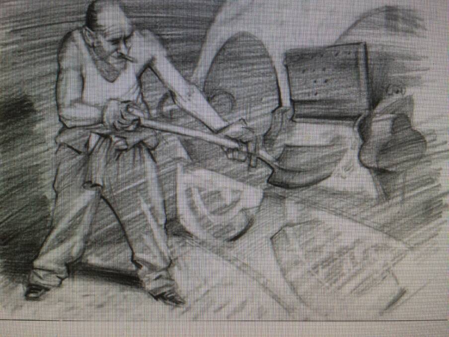 LOST ART: A fireman feeding the furnace on an old harbour punt, by Peter Lewis.