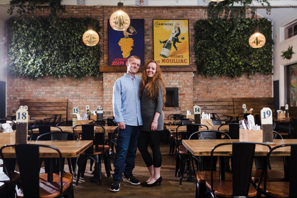 FULL CIRCLE: Andrew and Camille Sheather are head chef and restaurant manager, respectively, at Hamilton's Sydney Junction Hotel. Picture: Supplied 