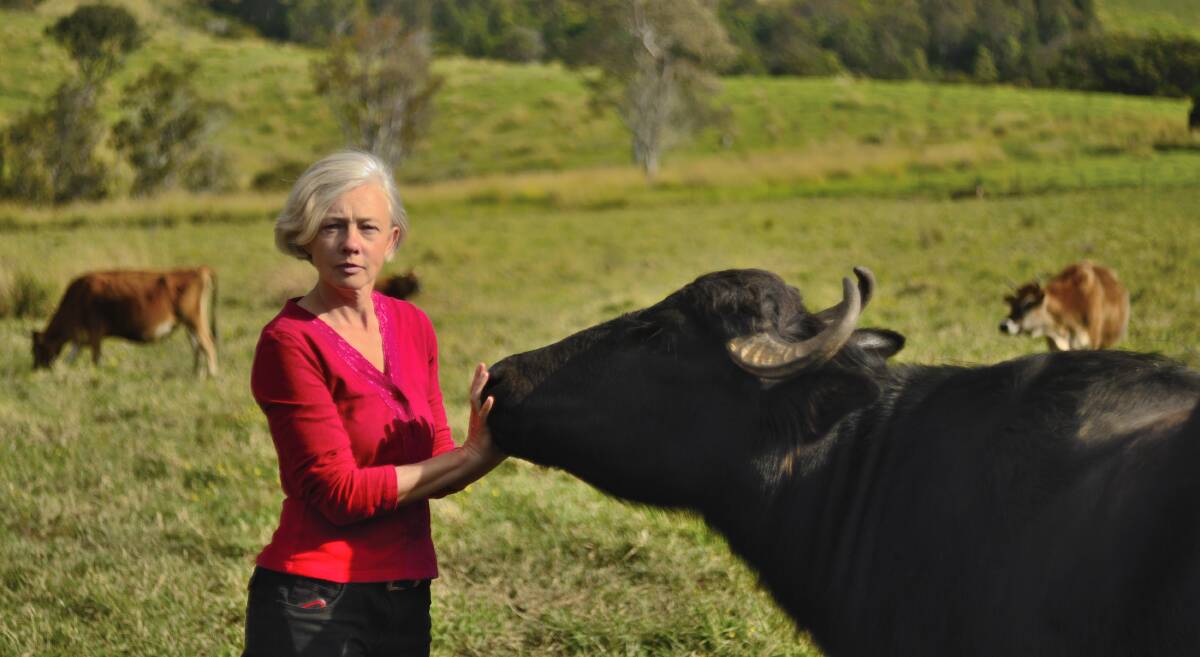 IN HARMONY: Elena Swegen on her Bungwahl property, Burraduc Farm. Picture: Burraduc Farm