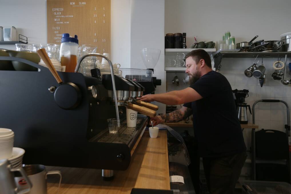 BEST BREWS: Alaric Daley, who runs New Slang coffee cafe and Unison Coffee Roasters. Picture: Simone De Peak
