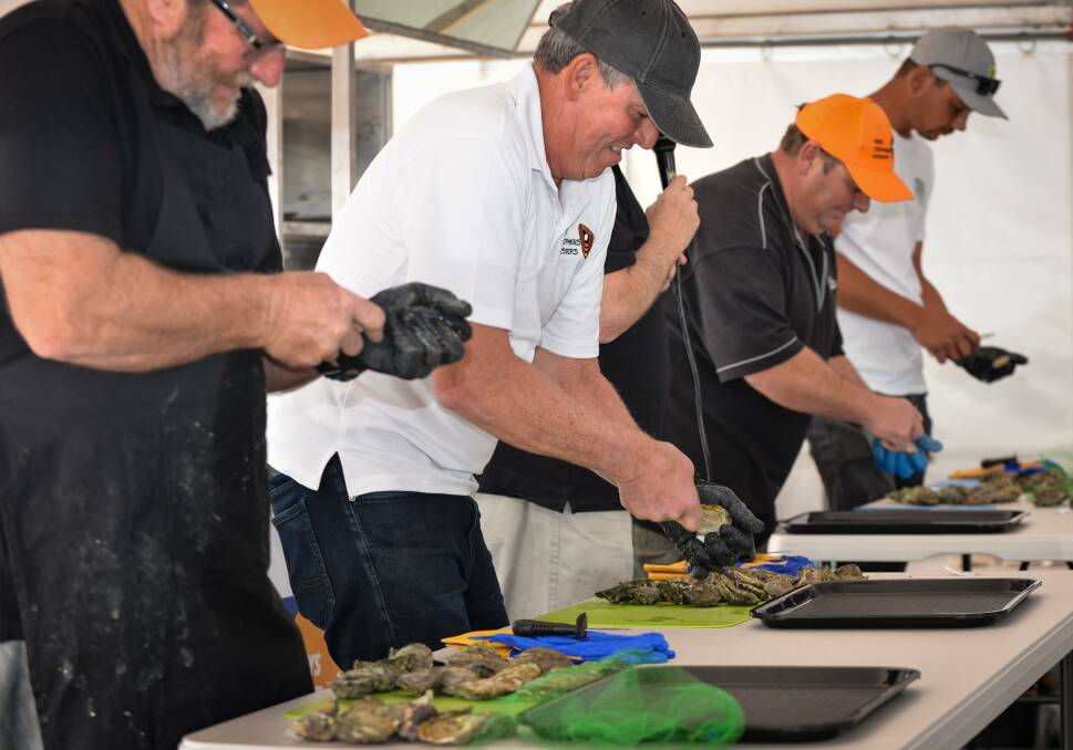 FAMILY FRIENDLY: Dads can get hands-on at fun oyster shucking and prawn peeling competitions at Nelson Bay this weekend. Picture: Supplied