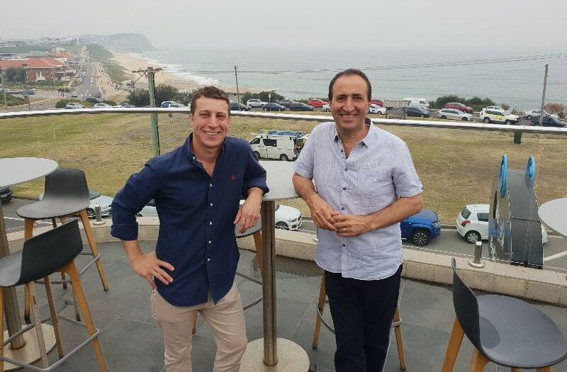 Peter and Andrew Lazarus at The Beach Hotel, Merewether. Picture: Supplied