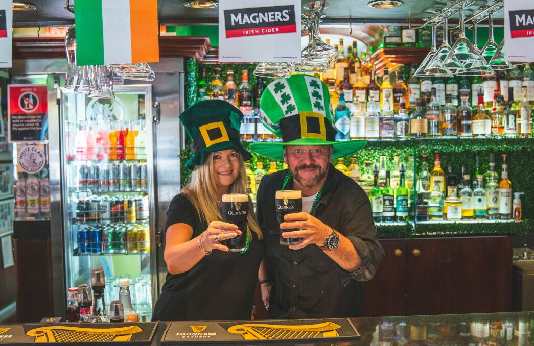 ALL WELCOME: Tanya and Steve, hosts of Triple M Newcastle, will be in charge of St Patrick's Day festivities at The Northern Star Hotel tomorrow morning. Picture: Bec West