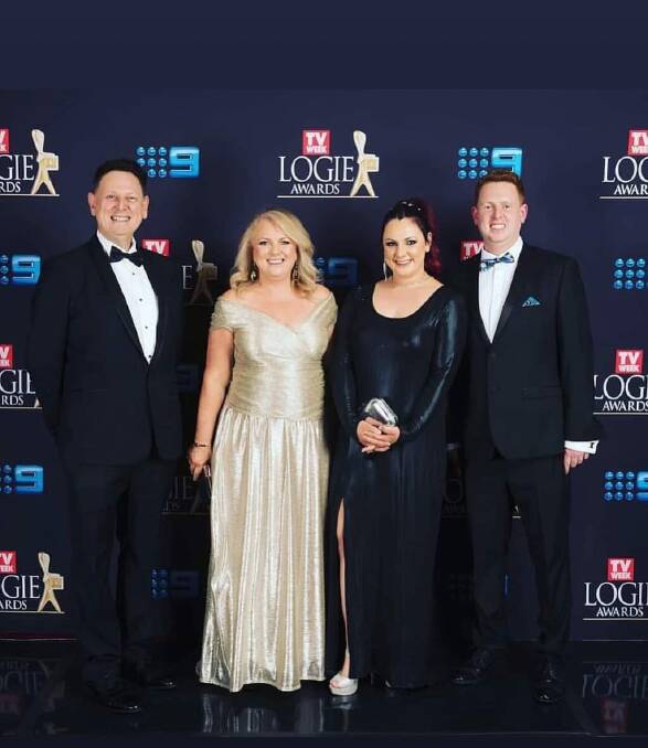 POPULAR: Mark, Cathy, Victoria and Jonathon Fren, of Oma's Kitchen and Travel Guides fame, at last year's TV Week Logie Awards. They're doing it all again this year. 