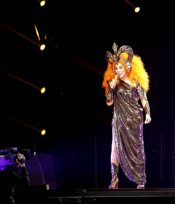 GOLDEN GIRL: Cher played night one of her Here We Go Again Australian tour in Newcastle and fans were treated to a memorable show. Picture: Darren Pateman