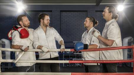 READY TO RUMBLE: From left to right, Alexis Besseau, Joshua Raine, Michael Portley and Thomas Waite. Picture: Elfes Images