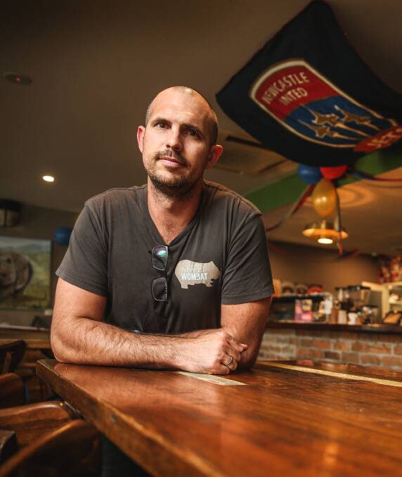 NEW IDEAS: Luke Tilse, of The Happy Wombat on Newcastle's Hunter Street, is thinking outside the square when it comes to his business. Picture: Simone De Peak