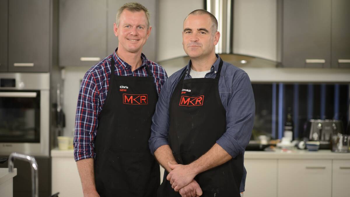 DEBUT: Anthony Cook (“Cookie”) and Chris Norgard from Newcastle are on MKR on Monday night. Picture: Supplied. 