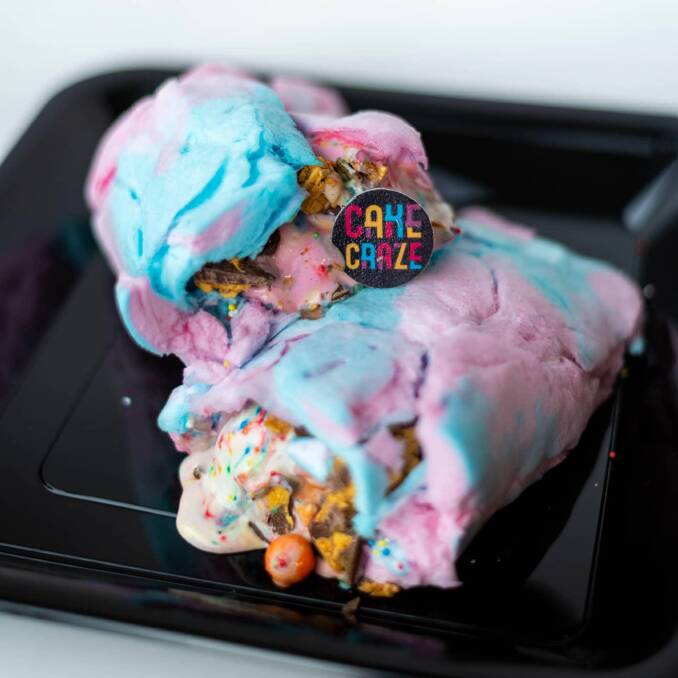 LOTS OF FUN: Cake Craze's Flossy is an "ice-cream fairy floss burrito-style dessert".