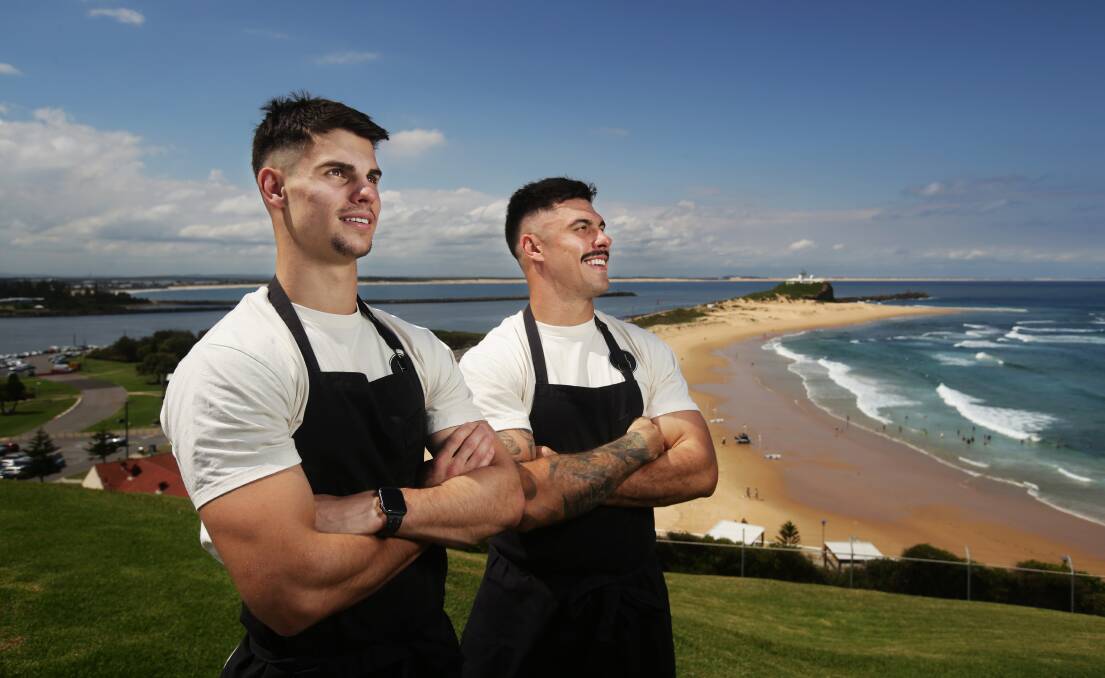 Chefs Matthew and George Mirosevich started catering business The Bare Chested Chef earlier this year, and are about to open a sister business, Bare Chefs. Picture by Simone De Peak