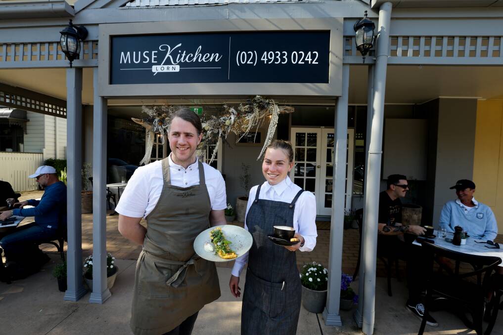 Muse Kitchen Lorn's head chef Josh Gregory with Gemma Hendserson. Picture: Jonathan Carroll