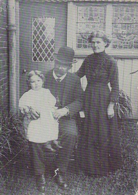 Herbert, Florence and Ella Porter, circa 1912. Picture: Supplied