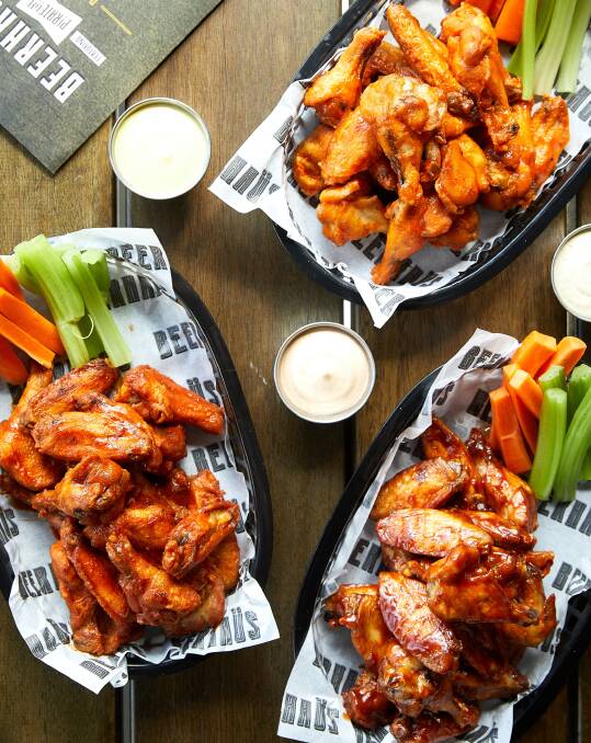 OI OI OI: Tuck into the Beerhaus Olympic-themed chicken wing special.